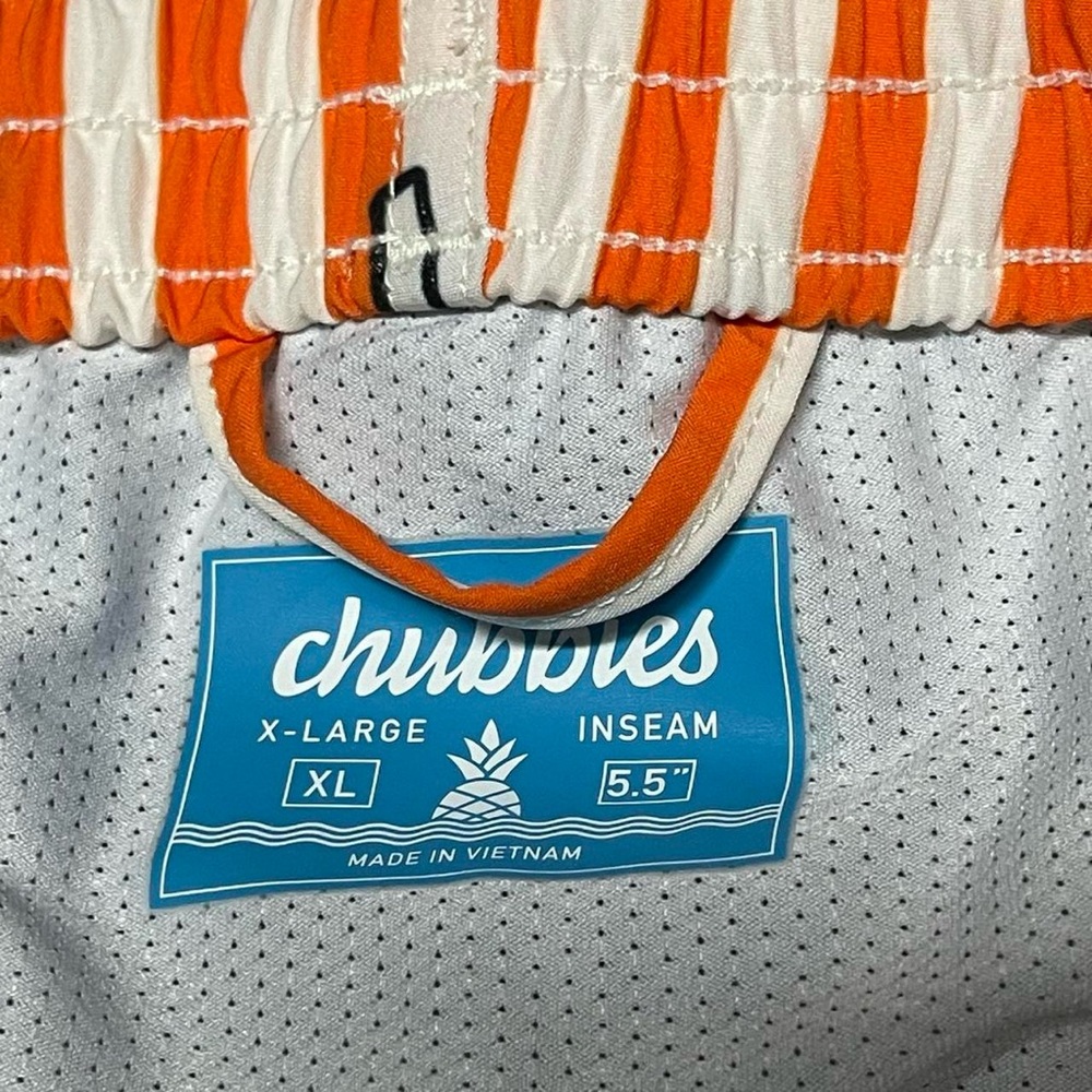 Chubbies Whataburger 5.5" Lined Swim Trunks Men’s XL Striped Orange NWT - Picture 4 of 8